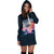 Polynesian Women's Hoodie Dress - Manta Ray And Hibiscus - Polynesian Pride