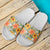 Hawaii Hibiscus Pattern White And Yellow Slide Sandals - Polynesian Pride