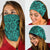 Polynesian Kakau Turtle Turquoise Bandana 3 - Pack - Polynesian Pride