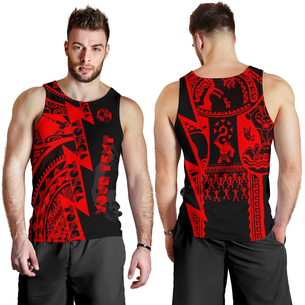 (Custom Personalised) Polynesian Men's Tank Top - Maui Moana Tattoo with Seal Tonga - Polynesian Pride