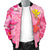 Hawaii Men's Bomber Jacket - Polynesian Pink Plumeria Turtle - Polynesian Pride