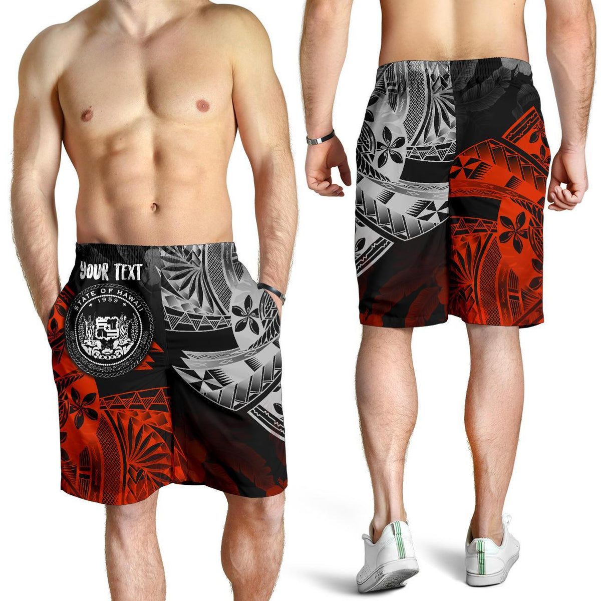 Polynesian Hawaii Personalised Men's Shorts - Vintage Polynesian Style - Polynesian Pride