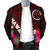 Hawaii Men's Bomber Jacket - Kanaka Maoli With Hibiscus On Polynesian Patterns (RED) - Polynesian Pride