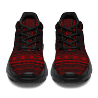 American Samoa Chunky Sneakers - Polynesian Chief Red Version - Polynesian Pride