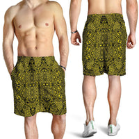Polynesian Lauhala Mix Yellow Men's Short - Polynesian Pride
