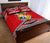 Tonga Polynesian Quilt Bed Set - Tonga Kingdom Coat Of Arms Red Version - Polynesian Pride