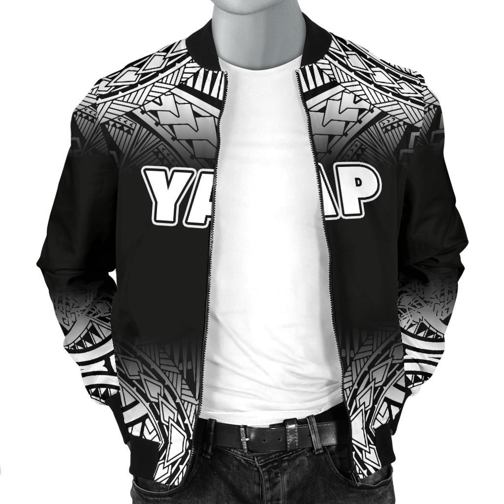 Yap Men's Bomber Jacket - Fog Black Style - Polynesian Pride