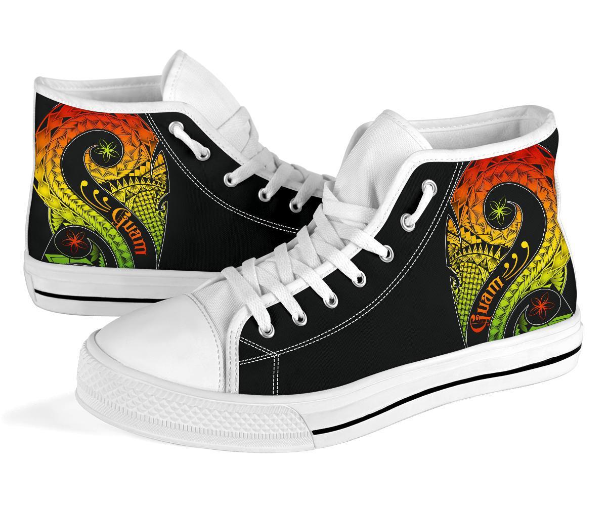 Guam High Top Shoes - Guam Polynesian Decorative Patterns - Polynesian Pride