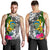 Tuvalu Men's Tank Top White - Turtle Plumeria Banana Leaf - Polynesian Pride