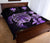 Hawaiian Kanaka Hibiscus Plumeria Mix Polynesian Turtle Quilt Bed Set Violet AH - Polynesian Pride