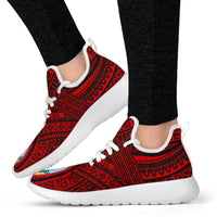 Guam Polynesian Tattoo Mesh Knit Sneakers - Polynesian Pride