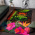 Tuvalu Polynesian Area Rug - Hibiscus and Banana Leaves - Polynesian Pride