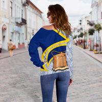 Tokelau Rugby Women's Off Shoulder Sweater Polynesian - Polynesian Pride