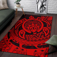 Hawaii Polynesian Turtle Rug - Red - Polynesian Pride