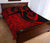 Hawaii Turtle Fish Hook Polynesian Quilt Bed Set Red - Circle Style - Polynesian Pride