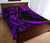 Light Silver Fern Maori Quilt Bed Set Circle Style, Purple - Polynesian Pride