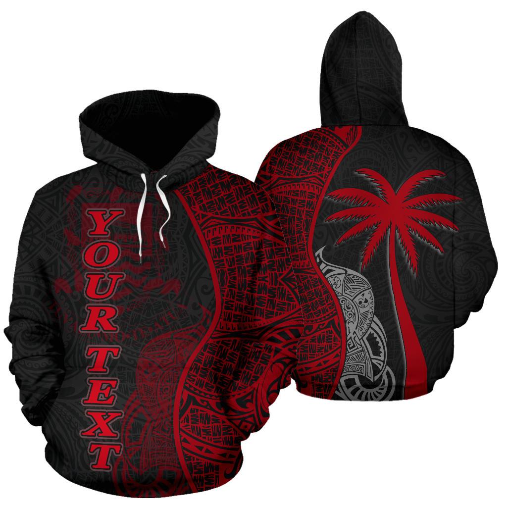 Tuvalu Polynesian Custom Hoodie Coconut Red Unisex Red - Polynesian Pride