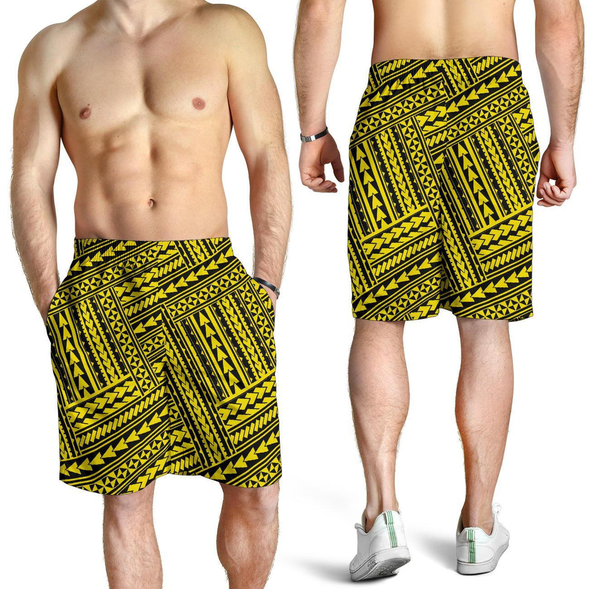 Polynesian Nation Yellow Men's Short - Polynesian Pride