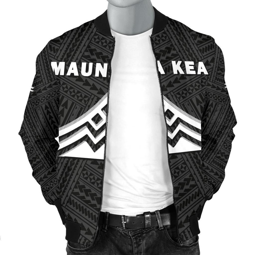 Hawaii Mauna Kea Polynesian Men's Bomber Jacket White - Polynesian Pride