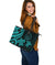 Palau Large Leather Tote - Turquoise Tentacle Turtle - Polynesian Pride