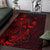 Niue Area Rugs Turtle Hibiscus Red - Polynesian Pride