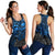 Samoa Polynesian Racerback Tank (Women) - Blue Turtle Flowing - Polynesian Pride