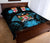 Fiji Polynesian Quilt Bed Set Hibiscus Blue - Polynesian Pride