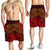 Papua New Guinea Men's Shorts - Red Shark Polynesian Tattoo - Polynesian Pride