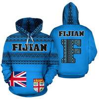 Fijian All Over Hoodie Tapa Pattern - Polynesian Pride