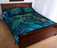 Turtle Quilt Bed Set - Hawaii Map - Polynesian Pride
