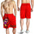 Samoa Polynesian Custom Personalised Men's Shorts - Floral With Seal Red Red - Polynesian Pride