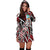 Guam Women's Hoodie Dress - Tribal Flower Special Pattern Red Color - Polynesian Pride