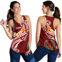 Pohnpei Women's Racerback Tank - Pohnpei Seal Polynesian Patterns Plumeria - Polynesian Pride