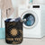 Nauru Polynesian Custom Personalised Laundry Basket - Gold Tribal Wave - Polynesian Pride