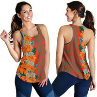 Tropical Polynesian - Hawaiian Women's Tank Top - Haka Style Orange - Polynesian Pride
