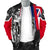 Hawaii King Flag Polynesian Men's Bomber Jacket - White - Polynesian Pride