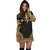 Fiji Women's Hoodie Dress - Polynesian Gold Chief - Polynesian Pride