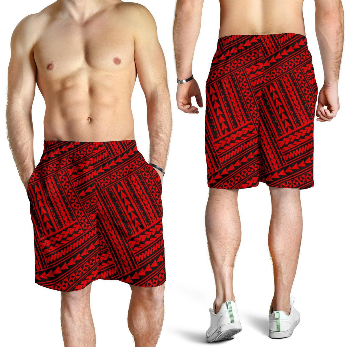 Polynesian Nation Red Men's Short - Polynesian Pride