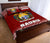 Nauru Quilt Bed Set - Nauru Coat Of Arms Polynesian Tattoo Red Fog Style - Polynesian Pride