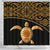 Turtle Shower Curtain - Polynesian Gold Curve Style - Polynesian Pride