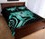 Hawaii Turtle Hibiscus Polynesian Vintage Quilt Bed Set - Turquoise - Polynesian Pride