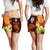 Guam Women's Shorts - Tribal Tuna Fish Women Orange - Polynesian Pride