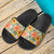 Hawaii Hibiscus Pattern Black And Yellow Slide Sandals - Polynesian Pride