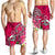 Hawaii Men's Shorts - Turtle Plumeria Polynesian Tattoo Pink Color - Polynesian Pride