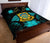 Tuvalu Polynesian Quilt Bed Set Hibiscus Turquoise - Polynesian Pride