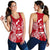 Guam Polynesian Women Tank Top Map Red White - Polynesian Pride