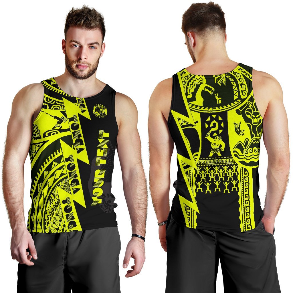 (Cusyom) Polynesian Men's Tank Top - Maui Moana Tattoo with Seal Tonga - Polynesian Pride