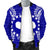 Cook Islands Polynesian Men's Bomber Jacket Map Blue - Polynesian Pride