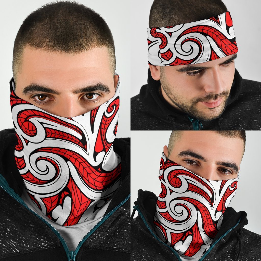 New Zealand Maori Tribal Ornament Bandana - Red - Polynesian Pride