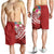 Marshall Islands Polynesian Men's Shorts - Summer Plumeria (Red) - Polynesian Pride